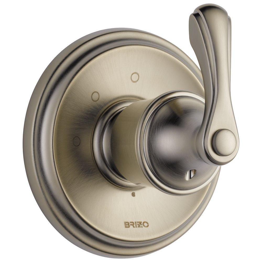 Brizo Brushed Nickel Tub and Shower Diverter Valve with Single Lever Handle 