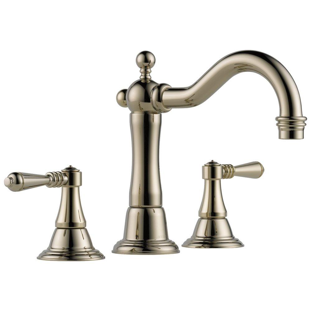 Brizo Polished Nickel Two Handle Widespread Bathroom Sink Faucet 