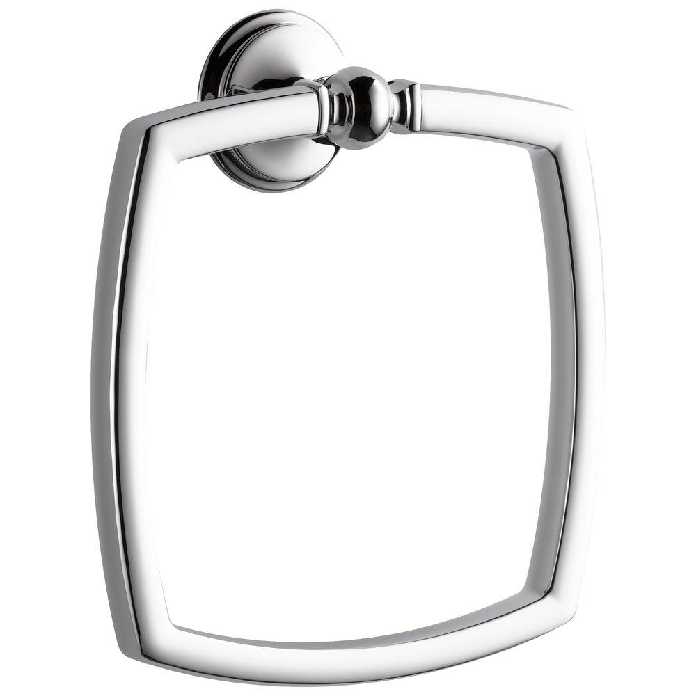 Brizo Chrome Rectangular Closed Towel Ring 
