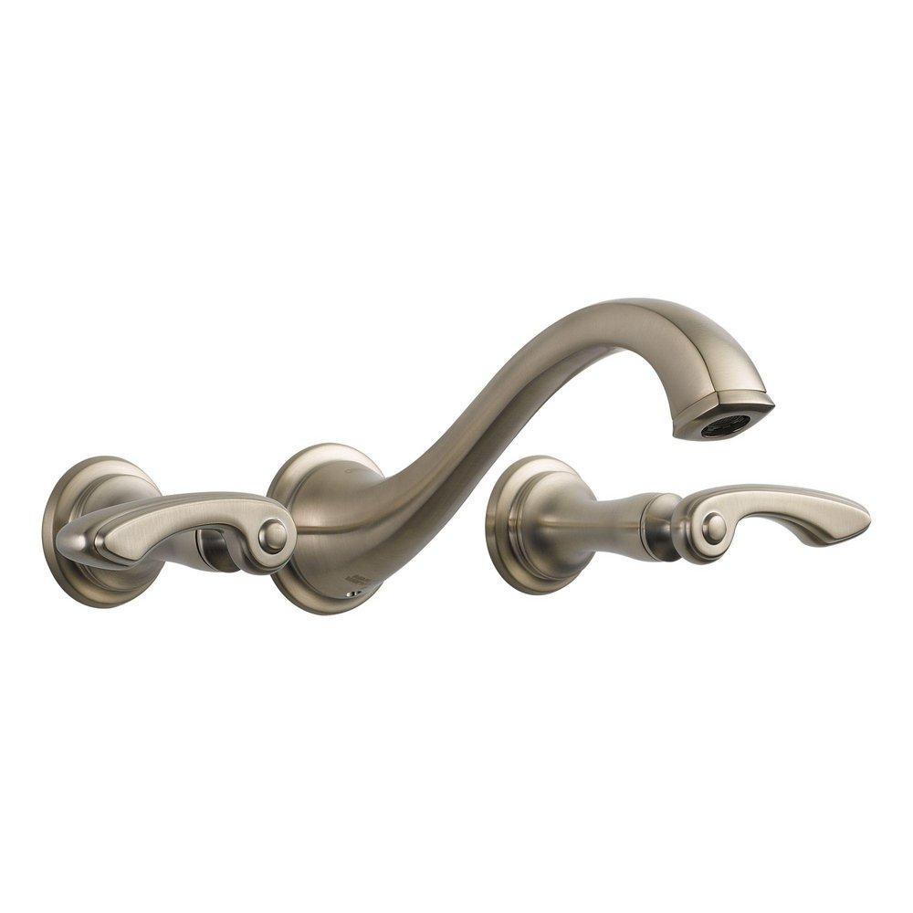 Brizo Brushed Nickel Two Handle Widespread Bathroom Sink Faucet Handles Sold Separately 