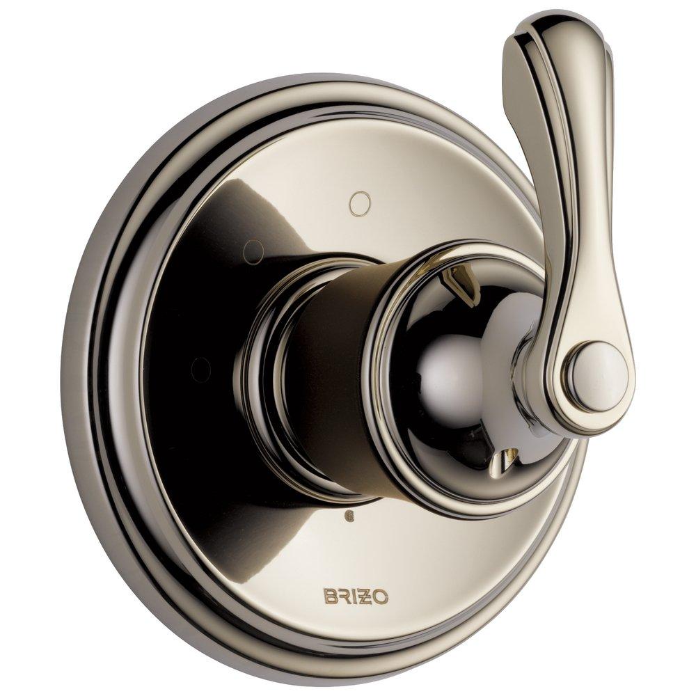 Brizo Cocoa Bronze/Polished Nickel Tub and Shower Diverter Valve with Single Lever Handle 
