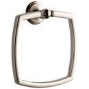 Rectangular Closed Towel Ring in Polished Nickel