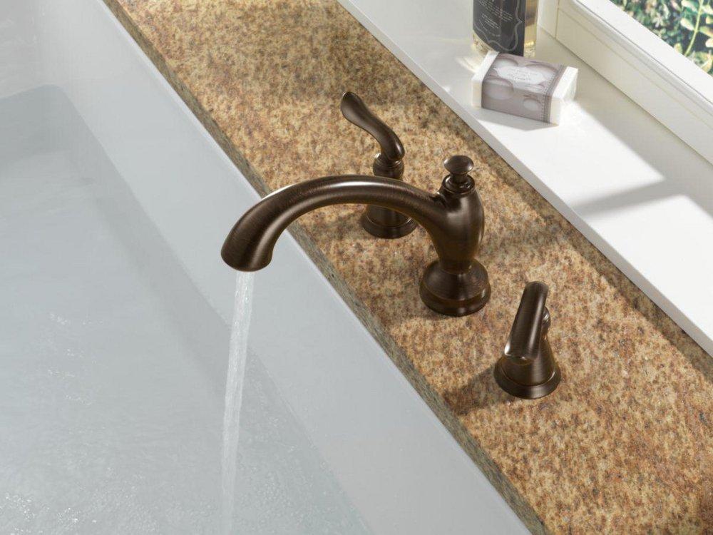 Delta Faucet Brilliance Champagne Bronze Two Handle Roman Tub Faucet (Trim Only) 