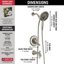 Delta Faucet Brilliance Stainless Two Handle Multi Function Bathtub & Shower Faucet (Trim Only) 