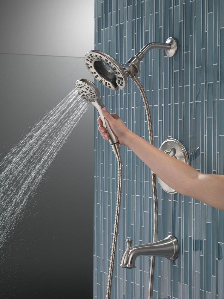Delta Faucet Brilliance Stainless Two Handle Multi Function Bathtub & Shower Faucet (Trim Only) 
