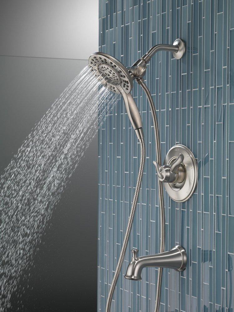 Delta Faucet Brilliance Stainless Two Handle Multi Function Bathtub & Shower Faucet (Trim Only) 