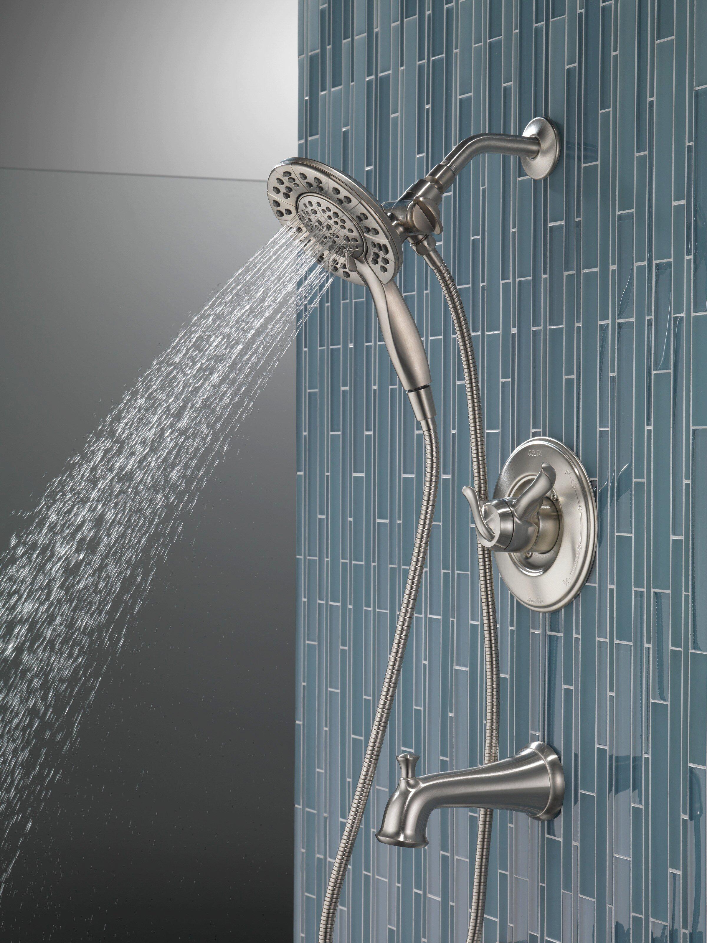 Delta Faucet Brilliance Stainless Two Handle Multi Function Bathtub & Shower Faucet (Trim Only) 