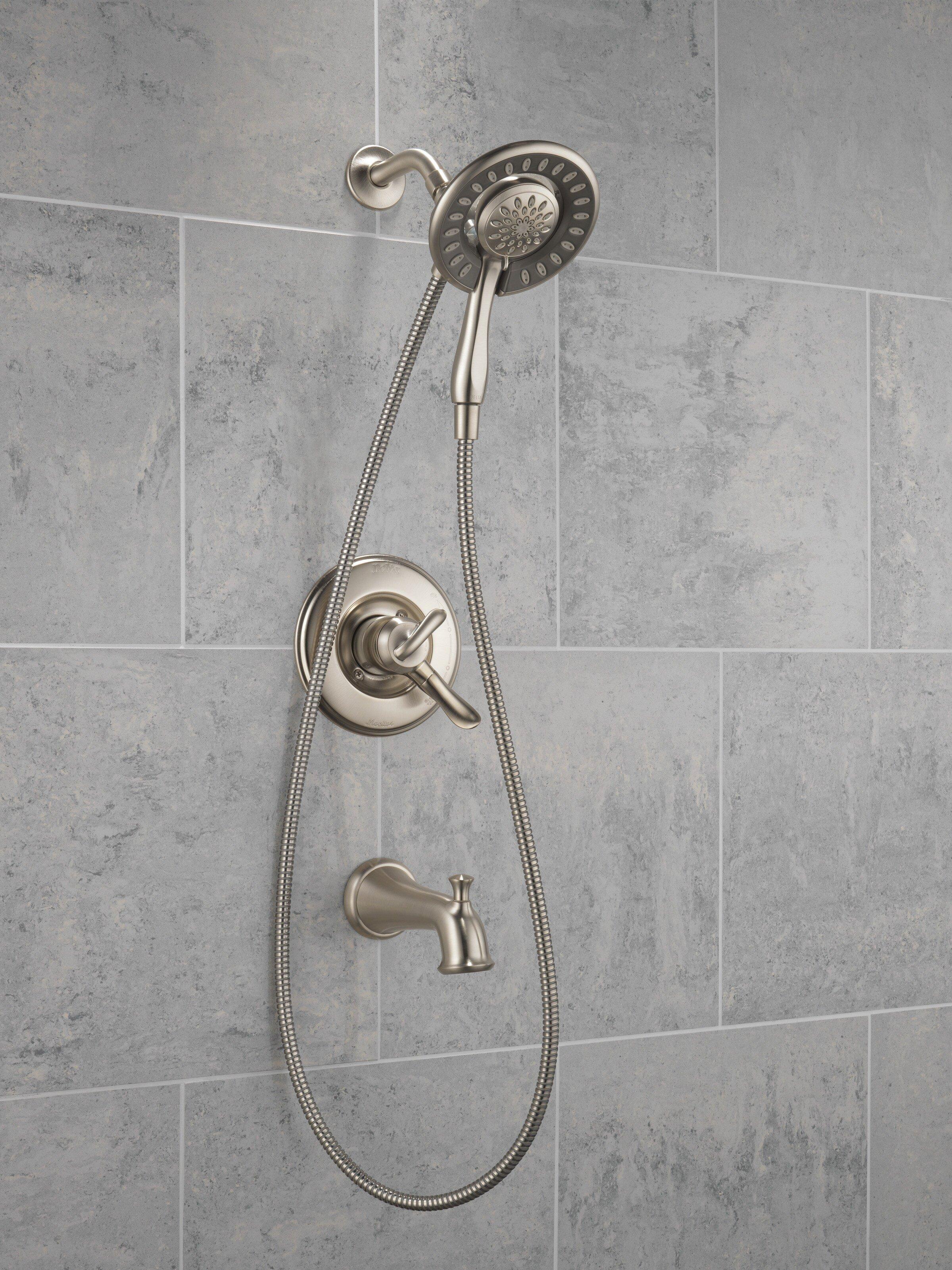 Delta Faucet Brilliance Stainless Two Handle Multi Function Bathtub & Shower Faucet (Trim Only) 