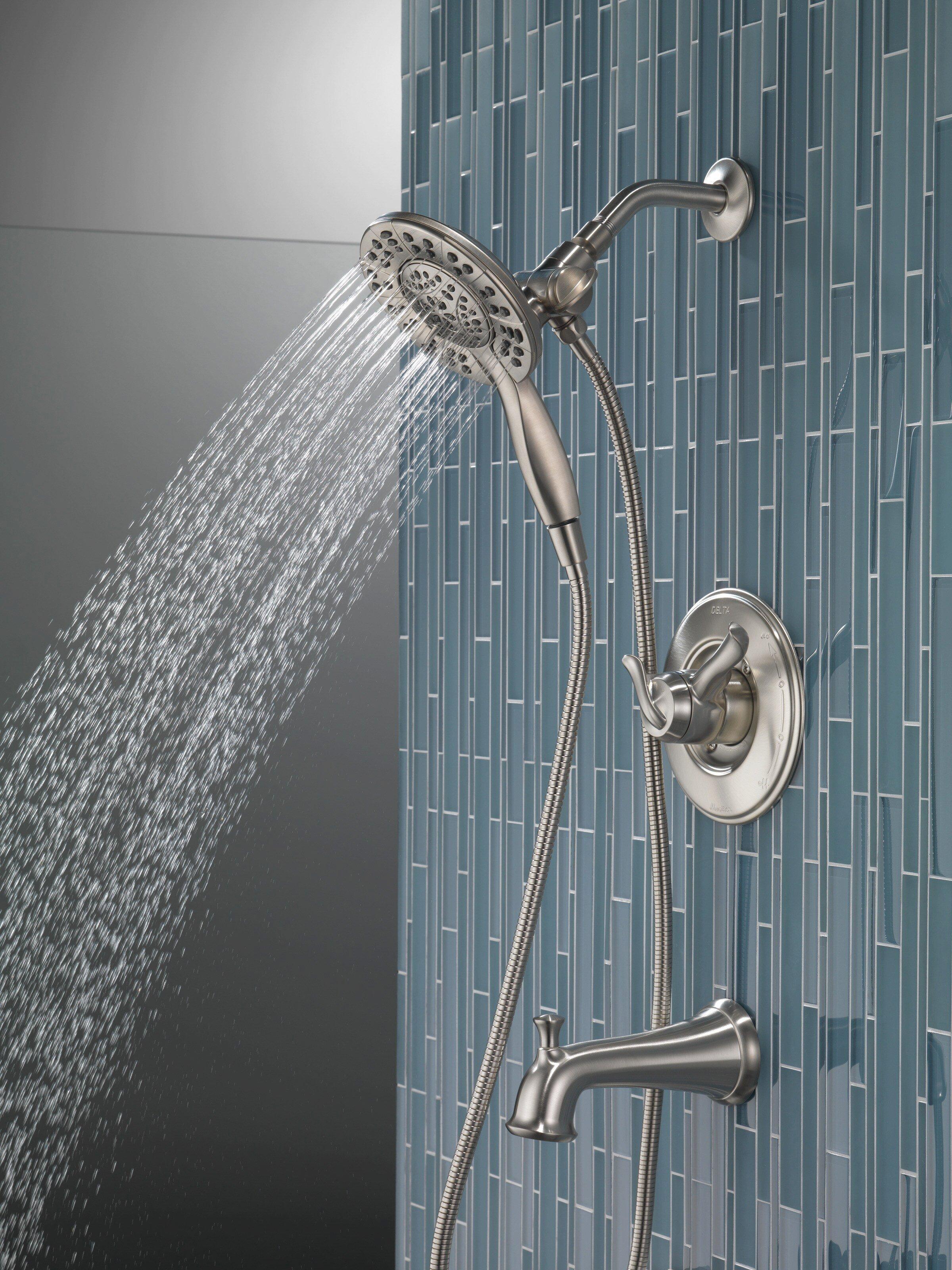 Delta Faucet Brilliance Stainless Two Handle Multi Function Bathtub & Shower Faucet (Trim Only) 