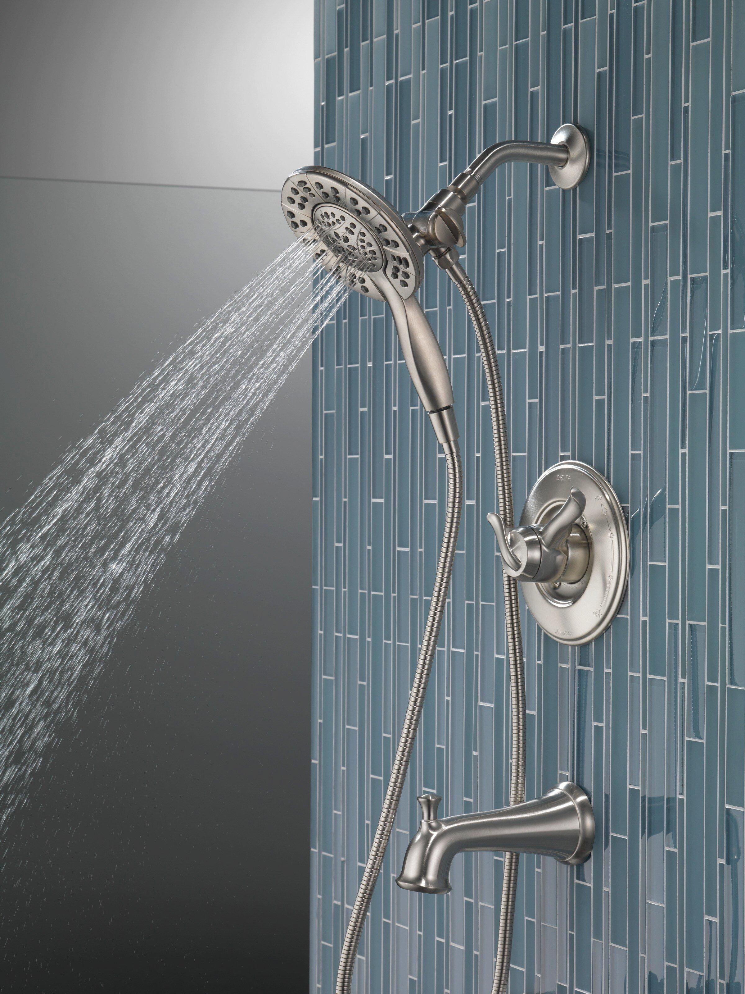 Delta Faucet Brilliance Stainless Two Handle Multi Function Bathtub & Shower Faucet (Trim Only) 
