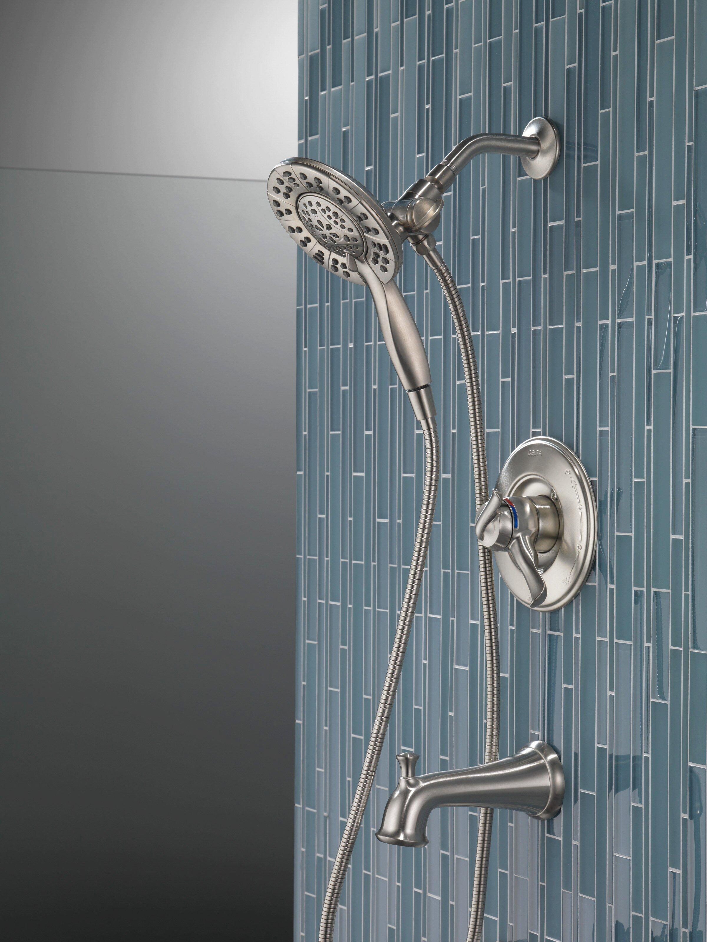 Delta Faucet Brilliance Stainless Two Handle Multi Function Bathtub & Shower Faucet (Trim Only) 