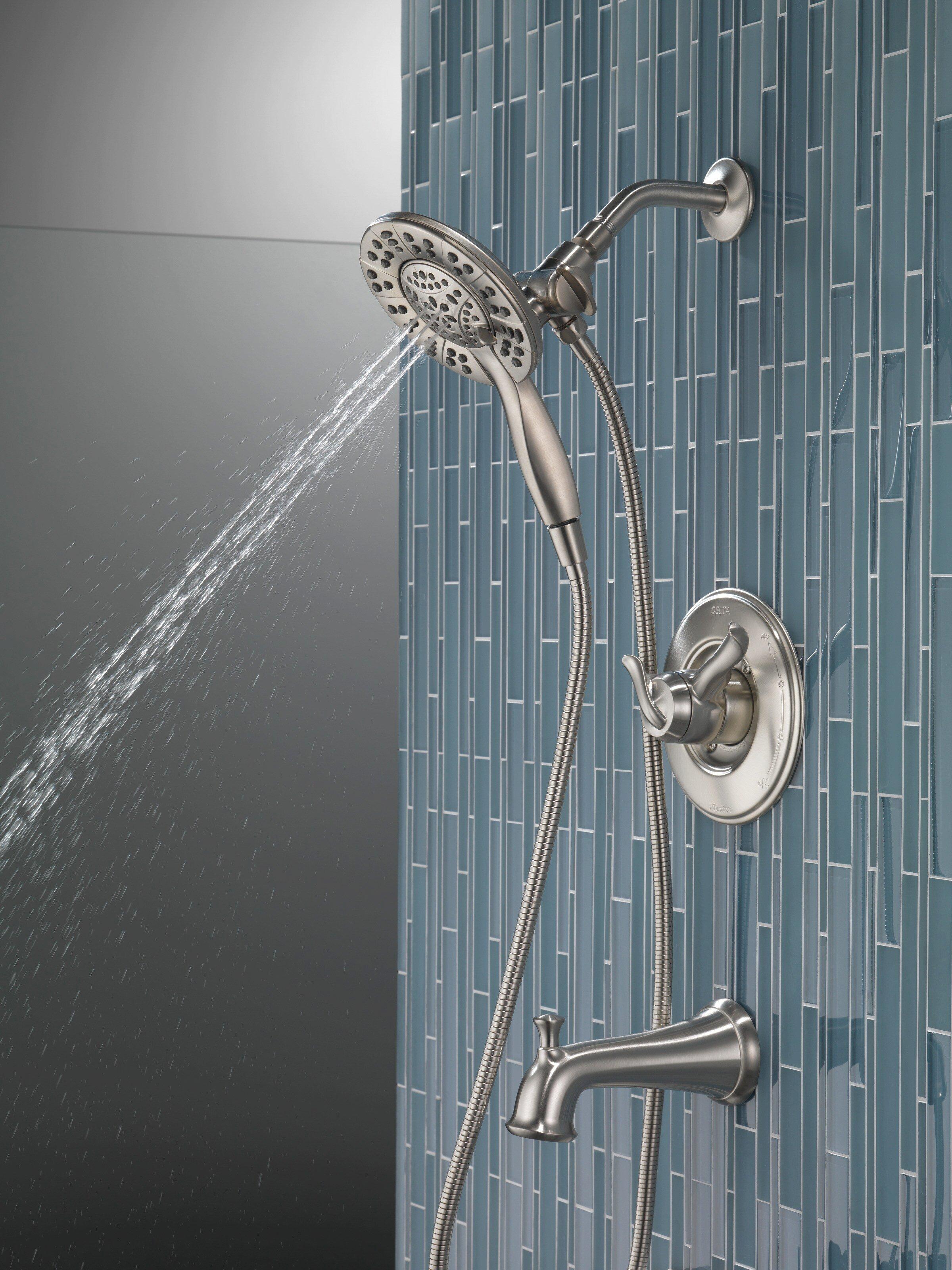 Delta Faucet Brilliance Stainless Two Handle Multi Function Bathtub & Shower Faucet (Trim Only) 