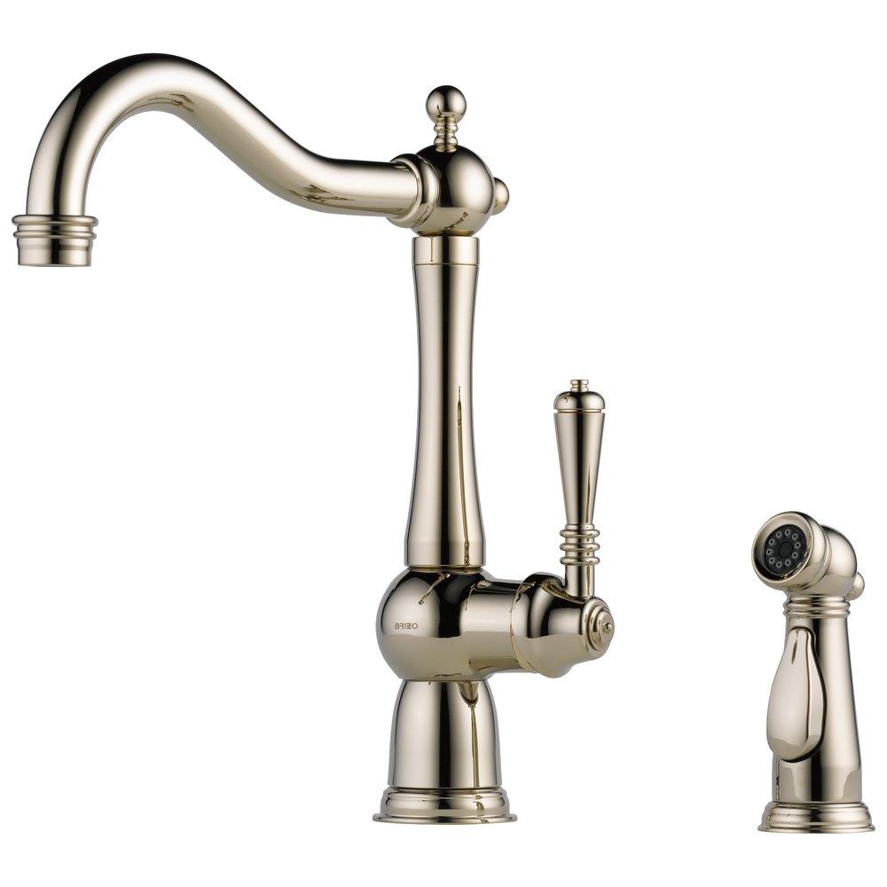 Brizo Polished Nickel Single Handle Kitchen Faucet 
