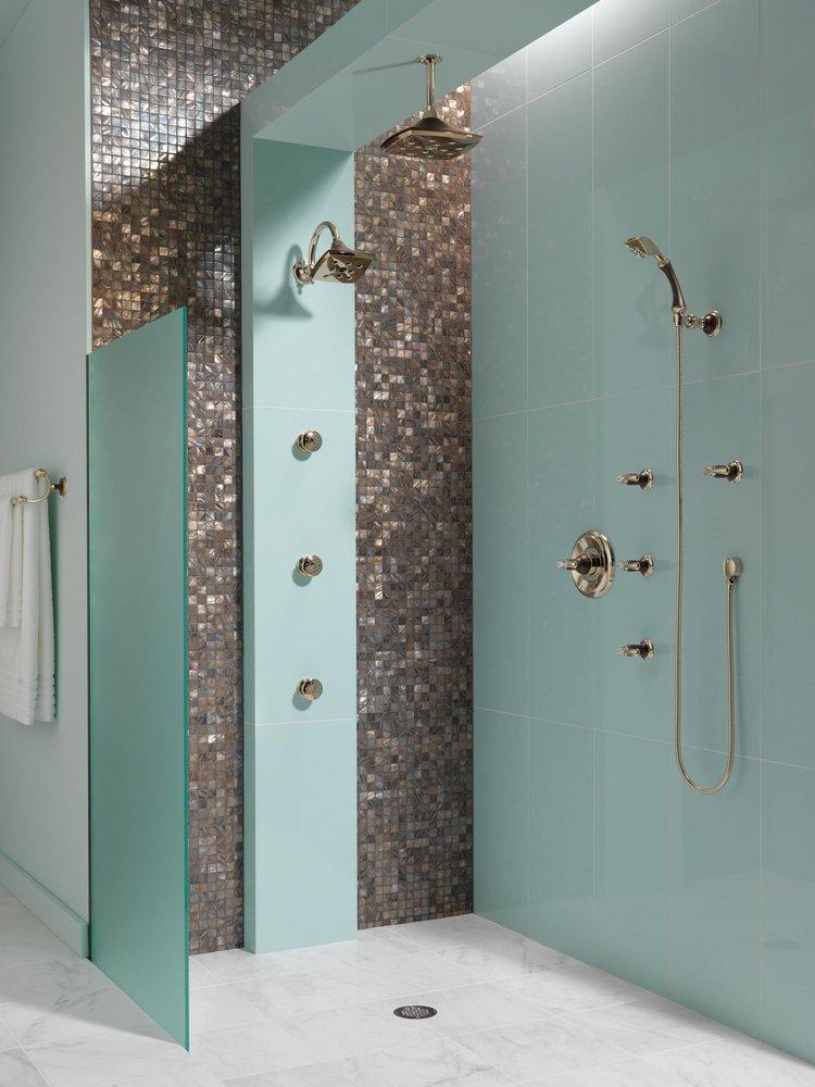 Brizo Cocoa Bronze/Polished Nickel 2 gpm Shower Faucet with Double Lever Handle (Trim Only) 