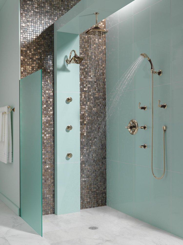 Brizo Cocoa Bronze/Polished Nickel 2 gpm Shower Faucet with Double Lever Handle (Trim Only) 