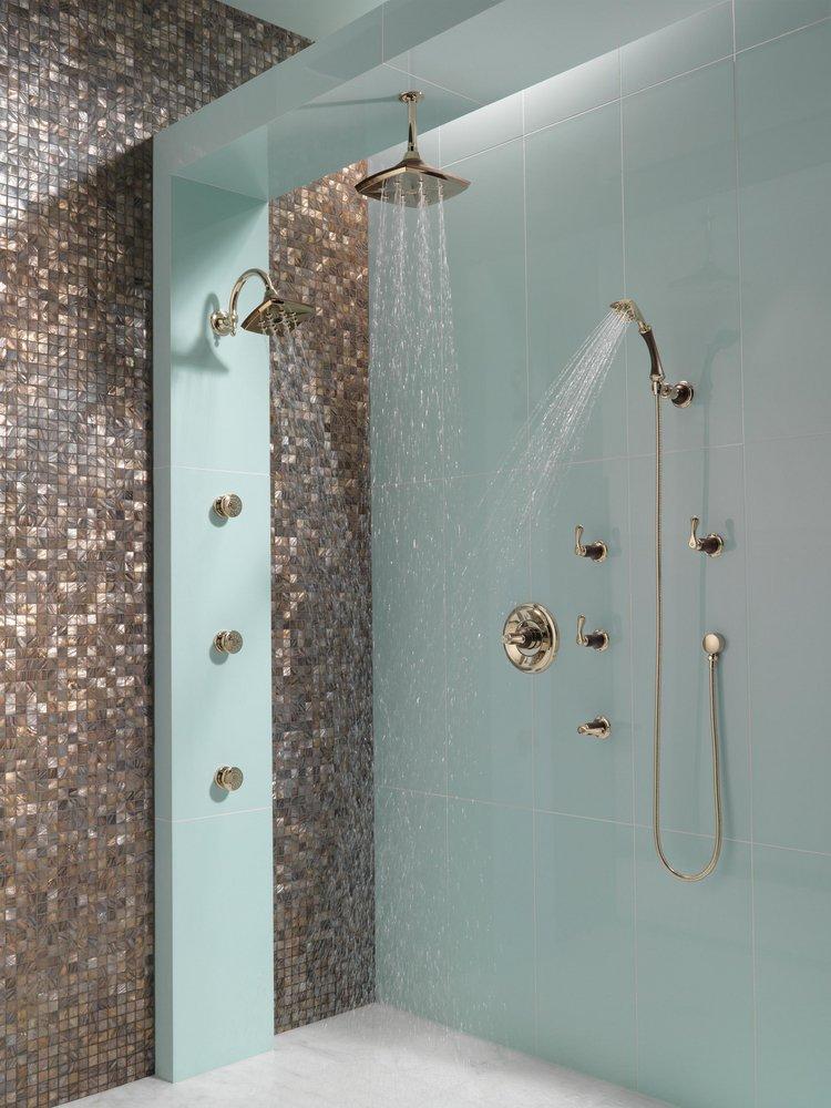 Brizo Cocoa Bronze/Polished Nickel 2 gpm Shower Faucet with Double Lever Handle (Trim Only) 