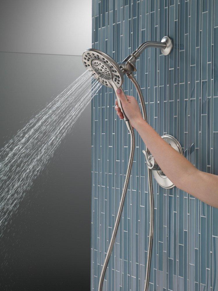 Delta Faucet Brilliance&reg; Stainless Single Handle Multi Function Shower Faucet (Trim Only) 