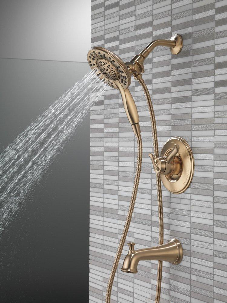 Delta Faucet Brilliance&reg; Champagne Bronze Two Handle Multi Function Bathtub & Shower Faucet (Trim Only) 