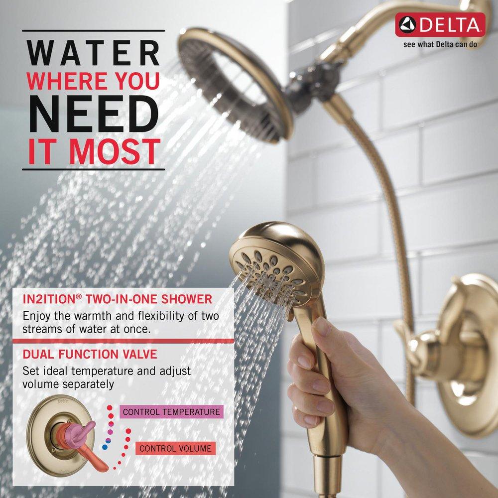 Delta Faucet Brilliance Champagne Bronze Two Handle Multi Function Bathtub & Shower Faucet (Trim Only) 