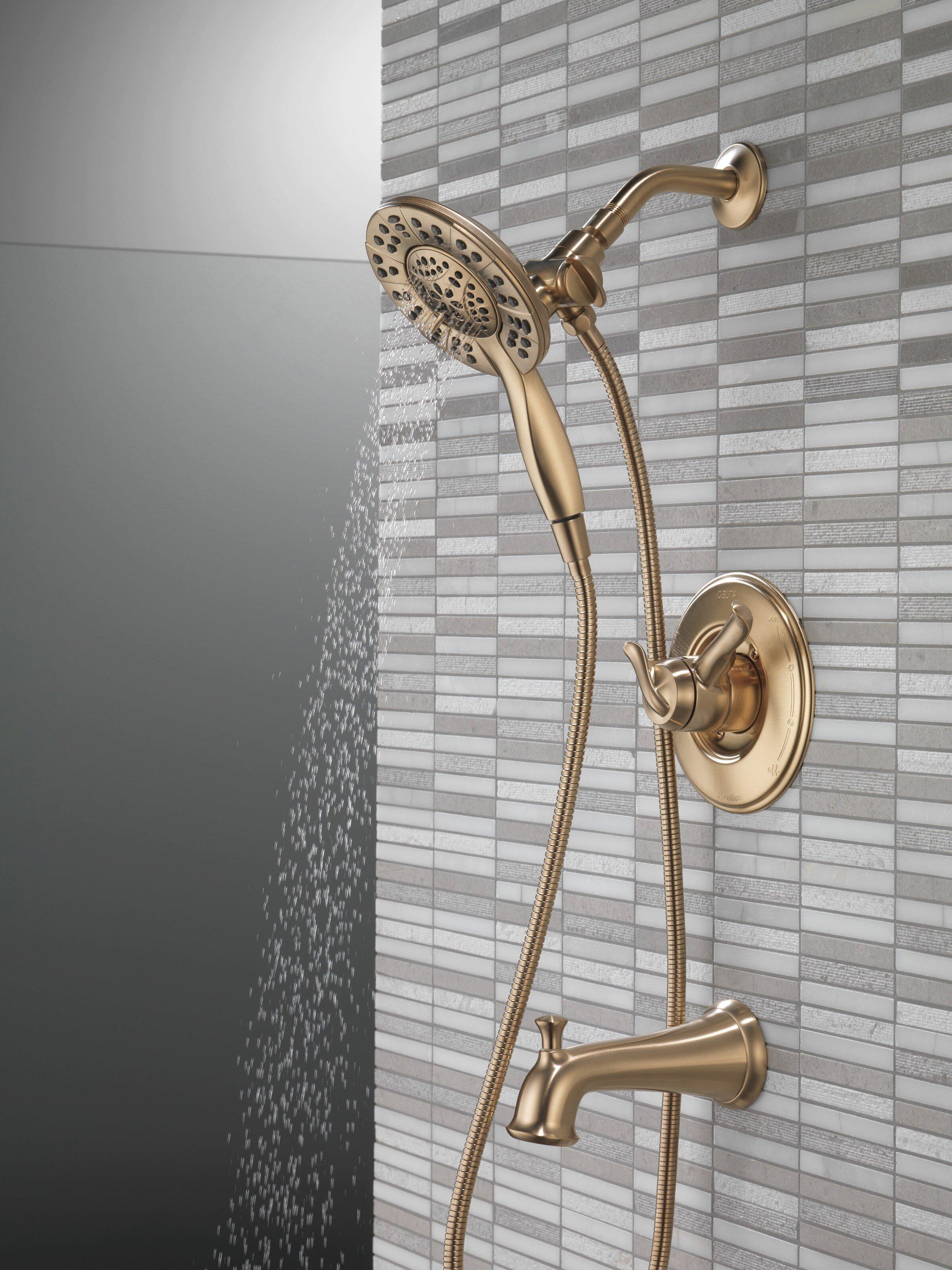 Delta Faucet Brilliance Champagne Bronze Two Handle Multi Function Bathtub & Shower Faucet (Trim Only) 