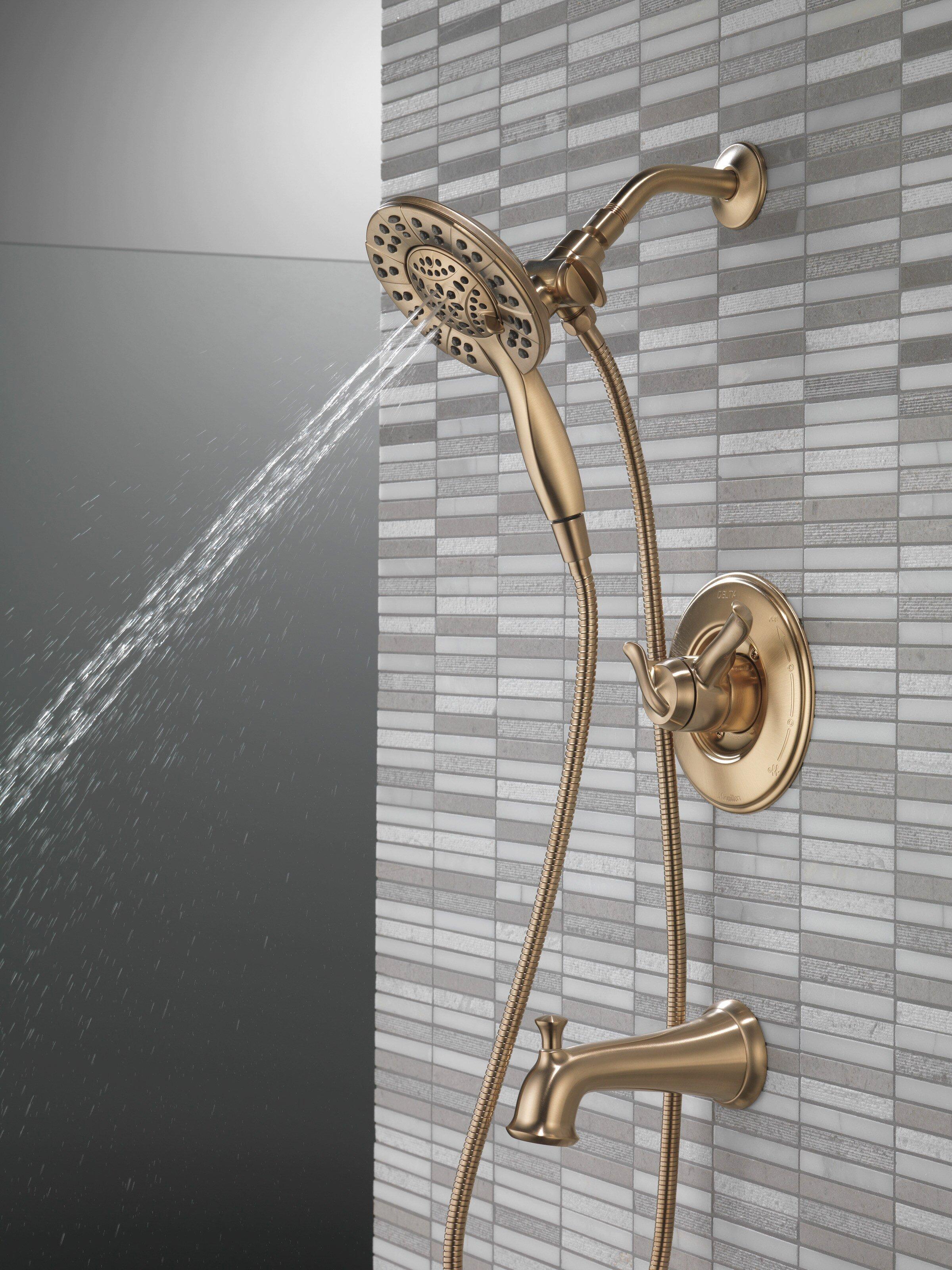 Delta Faucet Brilliance Champagne Bronze Two Handle Multi Function Bathtub & Shower Faucet (Trim Only) 