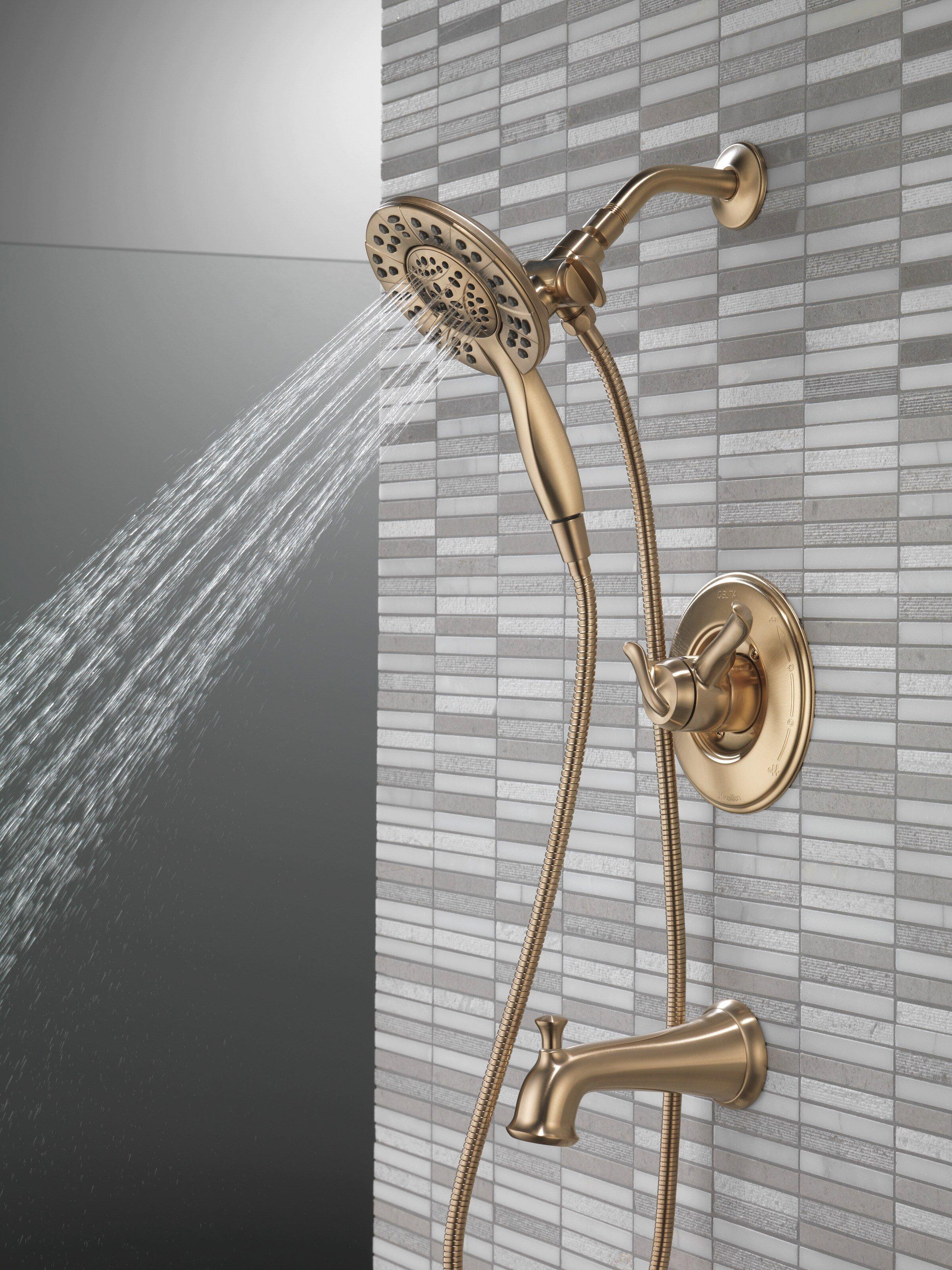 Delta Faucet Brilliance Champagne Bronze Two Handle Multi Function Bathtub & Shower Faucet (Trim Only) 