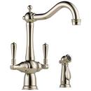 Two Handle Kitchen Faucet in Polished Nickel