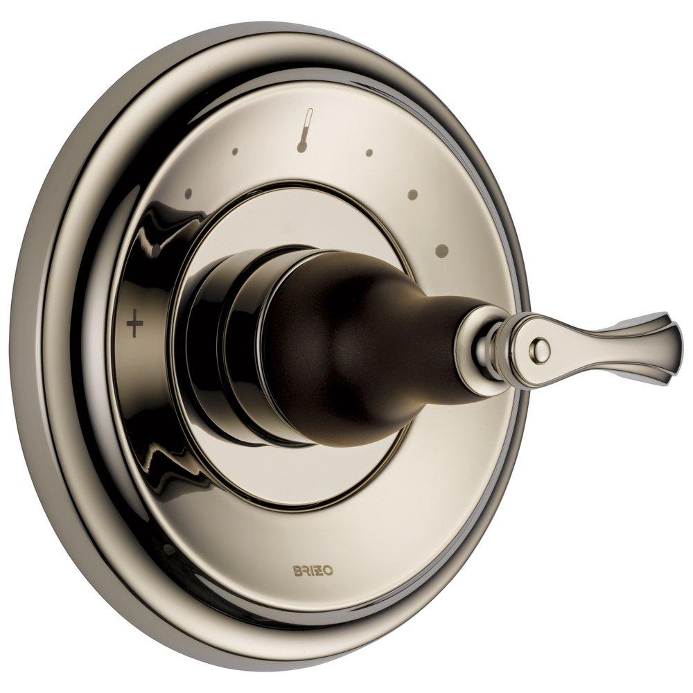 Brizo Cocoa Bronze/Polished Nickel 12 gpm High Flowers Temperature Control Trim 