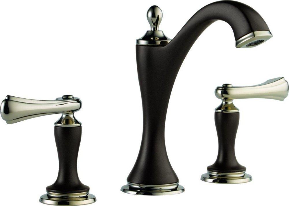 Brizo Cocoa Bronze/Polished Nickel Two Handle Widespread Bathroom Sink Faucet Handles Sold Separately 