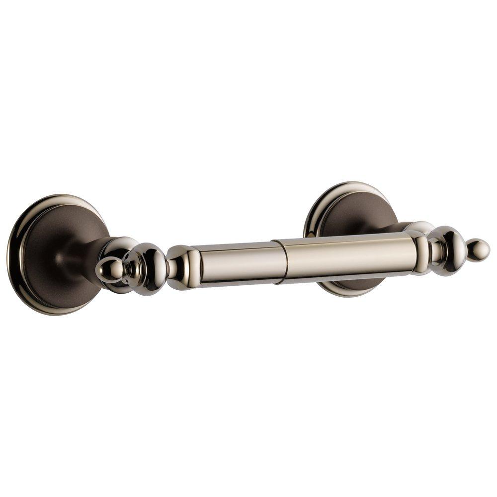 Brizo Cocoa Bronze/Polished Nickel Wall Mount Toilet Tissue Holder 