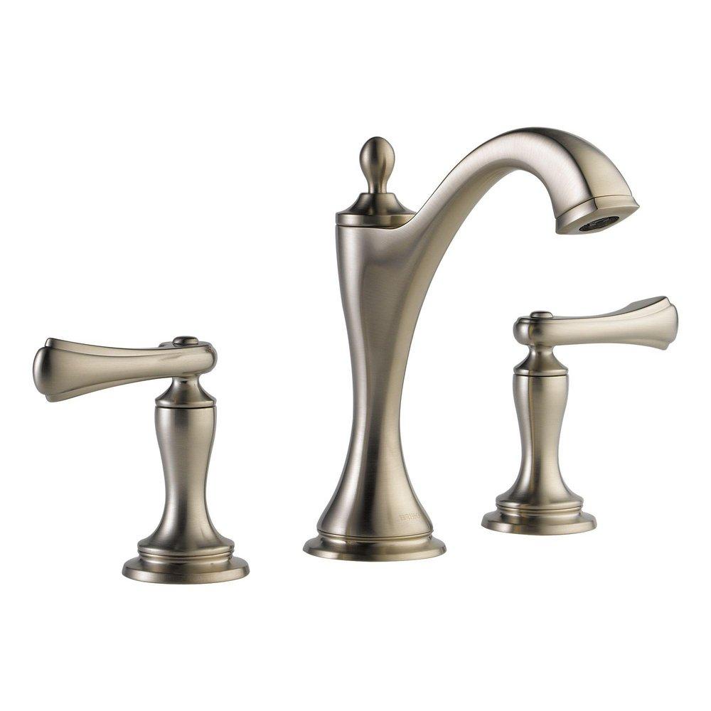 Brizo Brushed Nickel Two Handle Widespread Bathroom Sink Faucet Handles Sold Separately 