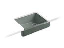 KOHLER Basalt 29-1/2 x 21-9/16 in. Cast Iron Single Bowl Farmhouse Kitchen Sink with Short Apron 