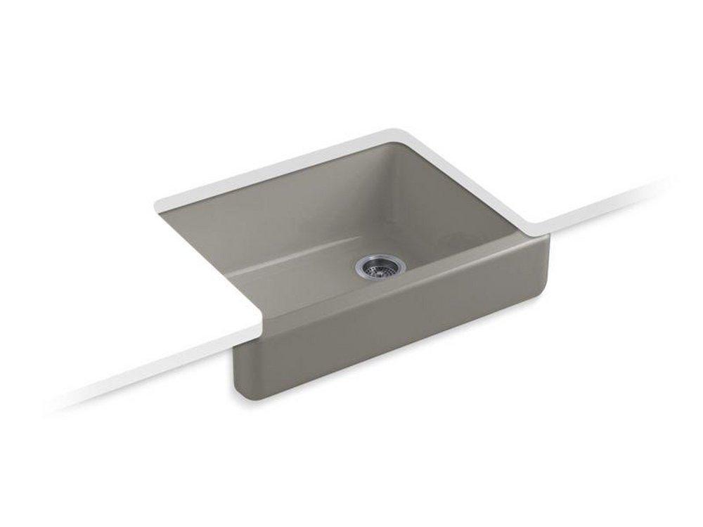 KOHLER Cashmere 29-1/2 x 21-9/16 in. Cast Iron Single Bowl Farmhouse Kitchen Sink with Short Apron 