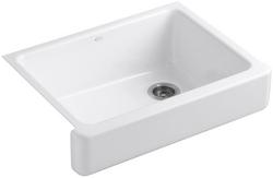 29-1/2 in. Undermount Farmhouse Cast Iron Single Bowl Kitchen Sink in White