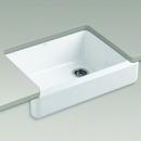 KOHLER Black Black&trade; 29-1/2 x 21-9/16 in. Cast Iron Single Bowl Farmhouse Kitchen Sink with Short Apron 