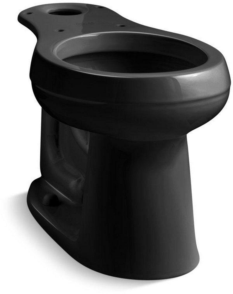 KOHLER Black Black&trade; Round Floor Mount Toilet Bowl 