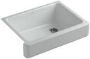29-1/2 x 21-9/16 in. Cast Iron Single Bowl Farmhouse Kitchen Sink with Short Apron in Ice™ Grey