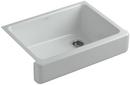 KOHLER Ice&trade; Grey 29-1/2 x 21-9/16 in. Cast Iron Single Bowl Farmhouse Kitchen Sink with Short Apron 