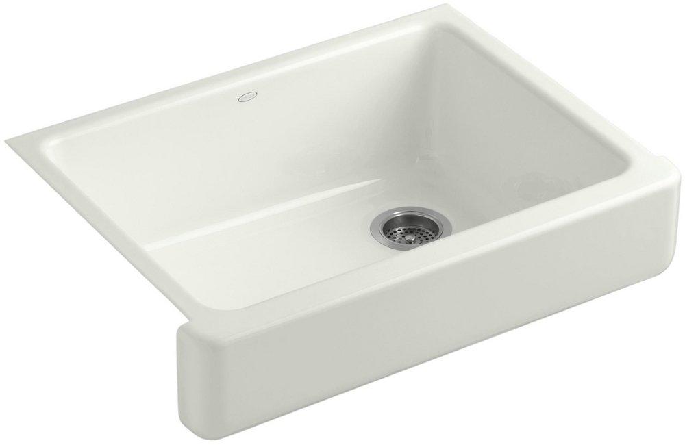 KOHLER Dune 29-1/2 x 21-9/16 in. Cast Iron Single Bowl Farmhouse Kitchen Sink with Short Apron 