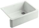 KOHLER Sea Salt&trade; 29-11/16 x 21-9/16 in. Cast Iron Single Bowl Farmhouse Kitchen Sink with Tall Apron 