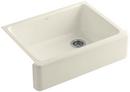 29-11/16 x 21-9/16 in. Cast Iron Single Bowl Farmhouse Kitchen Sink with Tall Apron in Almond