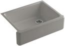 KOHLER Cashmere 29-11/16 x 21-9/16 in. Cast Iron Single Bowl Farmhouse Kitchen Sink with Tall Apron 