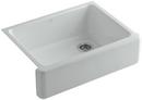 KOHLER Ice&trade; Grey 29-11/16 x 21-9/16 in. Cast Iron Single Bowl Farmhouse Kitchen Sink with Tall Apron 