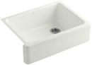 29-11/16 x 21-9/16 in. Cast Iron Single Bowl Farmhouse Kitchen Sink with Tall Apron in Dune
