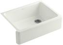 KOHLER Dune 29-11/16 x 21-9/16 in. Cast Iron Single Bowl Farmhouse Kitchen Sink with Tall Apron 