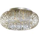 Maxim Lighting&reg; Golden Silver 18 in. 7-Light Flushmount with Beveled Crystal Glass Shade 