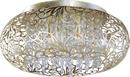 18 in. 7-Light Flushmount in Golden Silver with Beveled Crystal Glass Shade