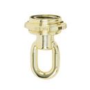 1-1/8 in. Die Cast Screw Collar Loop with Ring in Brass