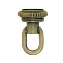 1-1/8 in. Die Cast Screw Collar Loop with Ring in Antique Brass