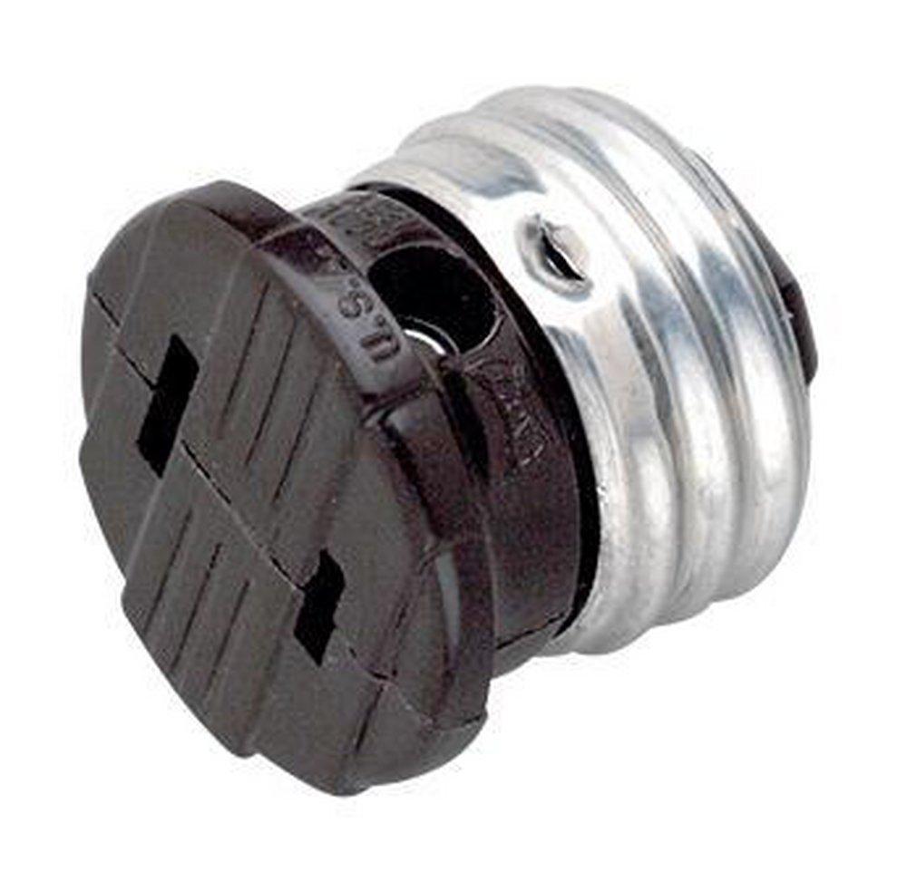 SATCO Brown Medium Base Polarized Socket Outlet Adapter 